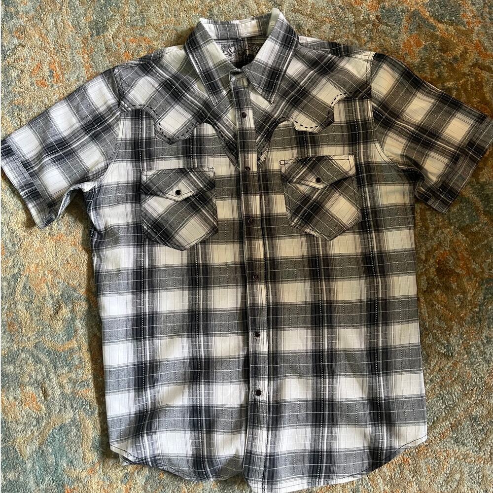 Ely Cattleman Western Plaid Shirt, Size M